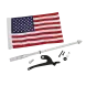 Флагшток для Can-Am RT з прапором США SHOW CHROME 41-203R