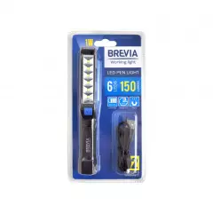 Ліхтар інспекційний Brevia LED Pen Light 6SMD+1W LED 150lm 900mAh microUSB, блістер