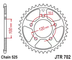 Зірка задня JT Sprockets JTR702.44
