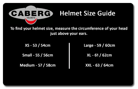 размеры шлемов Caberg