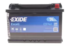 Акумулятор EXIDE EB740 74Ah/680A