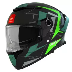 Шолом MT THUNDER 4 SV, Чорний матовий/Зелений, XS