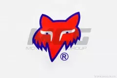 Наклейка логотип FOX (14x14) червона (0368)