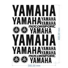 Наклейка логотип Yamaha Universal, Чорний