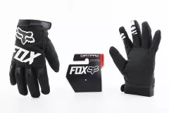Моторукавички FOX, Чорний/Білий, L