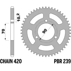 Зірка задня PBR 239.36F