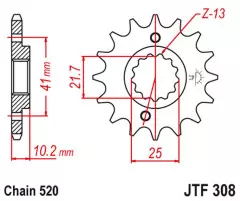 Зірка передня JT Sprockets JTF308.16