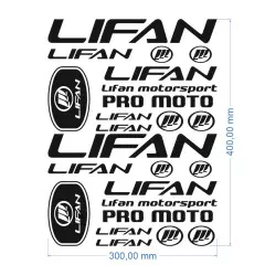 Наклейка логотип Lifan Universal, Чорний