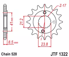 Зірка передня JT Sprockets JTF1322.13
