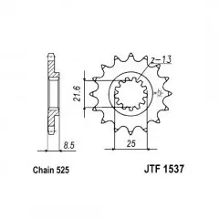 Зірка передня JT Sprockets JTF1537.16