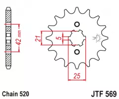 Зірка передня JT Sprockets JTF569.13