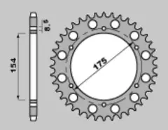 Зірка задня GROSSKOPF 258.42G