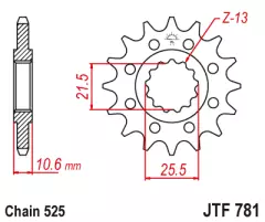 Зірка передня JT Sprockets JTF781.14