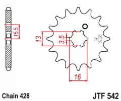 Зірка передня JT Sprockets JTF542.14