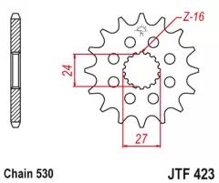 Зірка передня JT Sprockets JTF423.17RB