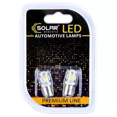 Лампа SOLAR LED 24V T8.5 BA9s 5SMD 5050 white блістер 2шт., Білий