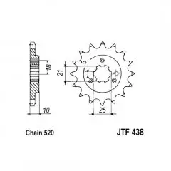 Зірка передня JT Sprockets JTF438.15