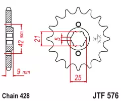 Зірка передня JT Sprockets JTF576.18