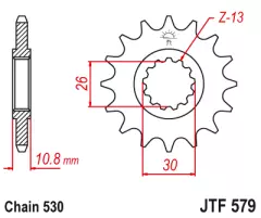 Зірка передня JT Sprockets JTF579.18