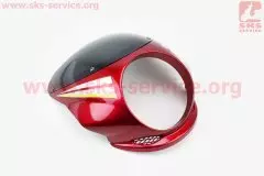 Пластик обтічник фари круглої з вітровиком CB125-250 (Viper 125J) (Китай), Червоний