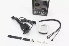 Велокомп`ютер дротовий 11-функцій, чорно-сірий AS-600 (без батарейок), (ASSIZE)