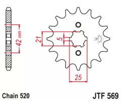 Зірка передня JT Sprockets JTF569.11