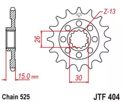 Зірка передня JT Sprockets JTF404.14