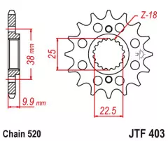 Зірка передня JT Sprockets JTF403.13