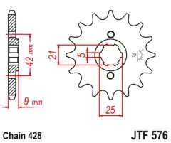 Зірка передня JT Sprockets JTF576.18