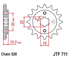 Зірка передня JT Sprockets JTF711.13