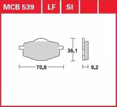 Колодки гальмівні дискові LUCAS MCB539