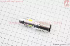 Лампа фари діодна BA20D - LED-3+1 лінза з синім підсвічуванням (RTD), Синій