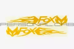 Наклейка логотип FOX (20x5) жовта (2шт) (049)