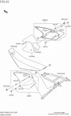 Pad,side cover,rh rm (K3915-60044-000)