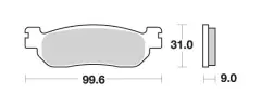 Колодки гальмівні дискові SBS KH275 MAXI CARBON TECH задні чорні, Чорний