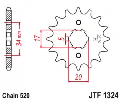 Зірка передня JT Sprockets JTF1324.13