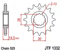 Зірка передня JT Sprockets JTF1332.17