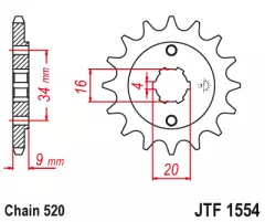 Зірка передня JT Sprockets JTF1554.12
