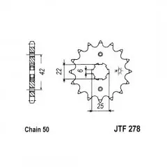 Зірка передня JT Sprockets JTF278.16