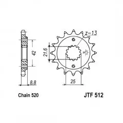 Зірка передня JT Sprockets JTF512.15