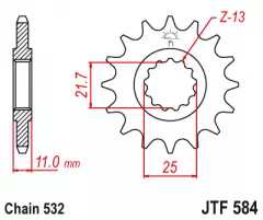 Зірка передня JT Sprockets JTF584.15