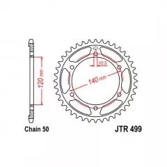 Зірка задня JT Sprockets JTR499.43