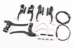 Гальма V-brake, (2 колеса) з ручками чорне, (ALHONGA)