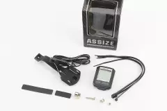 Велокомп`ютер дротовий 11-функцій, чорний AS-300 (без батарейок), (ASSIZE)