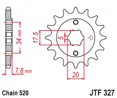 Зірка передня JT Sprockets JTF327.13