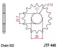 Зірка передня JT Sprockets JTF440.16