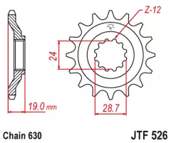 Зірка передня JT Sprockets JTF526.15