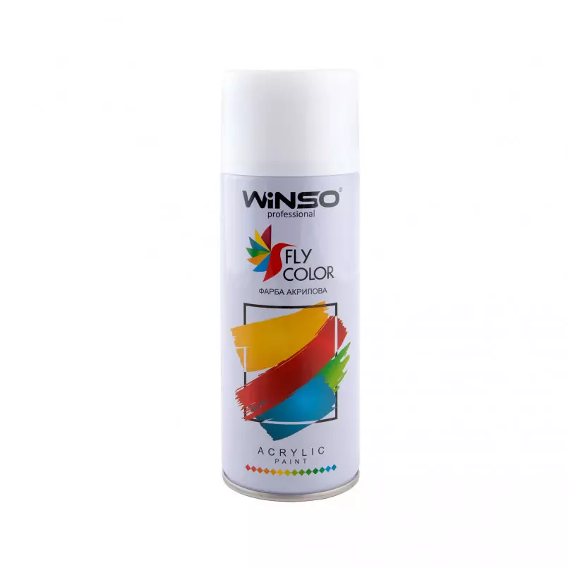 Фарба Winso акрилова,Spray білий глянц. 450ml.