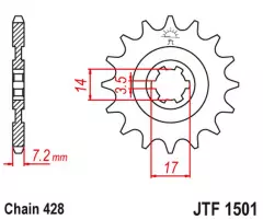 Зірка передня JT Sprockets JTF1501.12