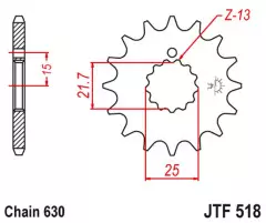 Зірка передня JT Sprockets JTF518.15